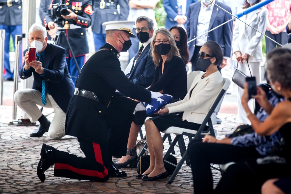 Military honors rendered to late Marine Corps Lieutenant General Henry C. Stackpole III