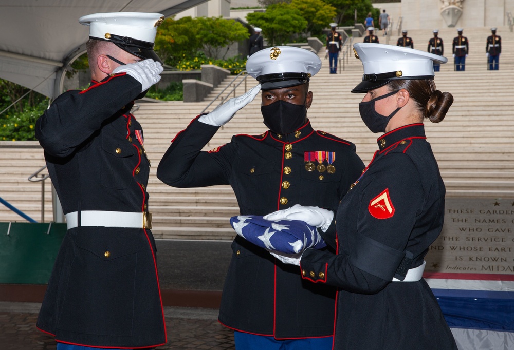 Military honors rendered to late Marine Corps Lieutenant General Henry C. Stackpole III