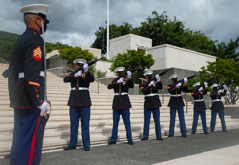 Military honors rendered to late Marine Corps Lieutenant General Henry C. Stackpole III