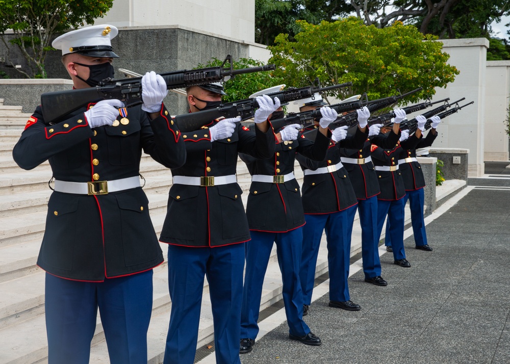 Military honors rendered to late Marine Corps Lieutenant General Henry C. Stackpole III