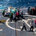 Gridley conducts a vertical replenishment-at-sea