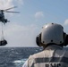 Gridley conducts a vertical replenishment-at-sea