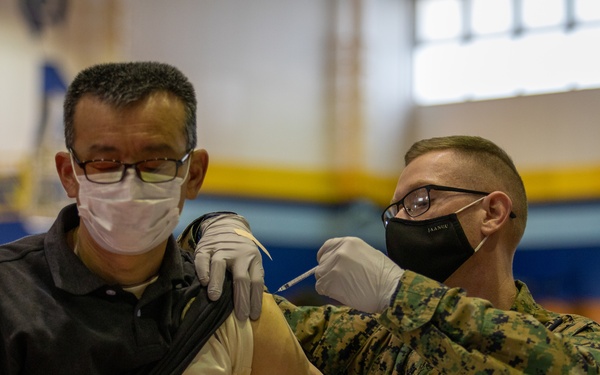 MCAS Iwakuni Local Employees Receive COVID-19 Booster shots