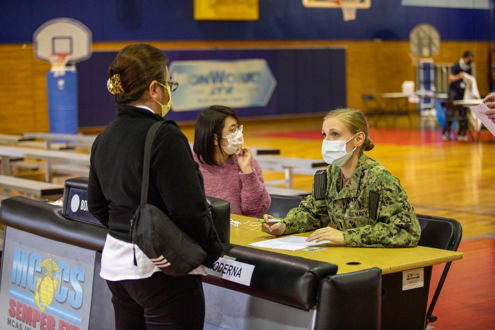 MCAS Iwakuni Local Employees Receive COVID-19 Booster shots