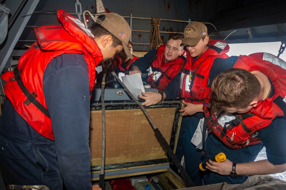 USS Carl Vinson (CVN 70) Sailors Perform Maintenance in Pacific Ocean