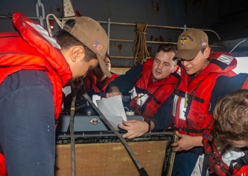 USS Carl Vinson (CVN 70) Sailors Perform Maintenance in Pacific Ocean