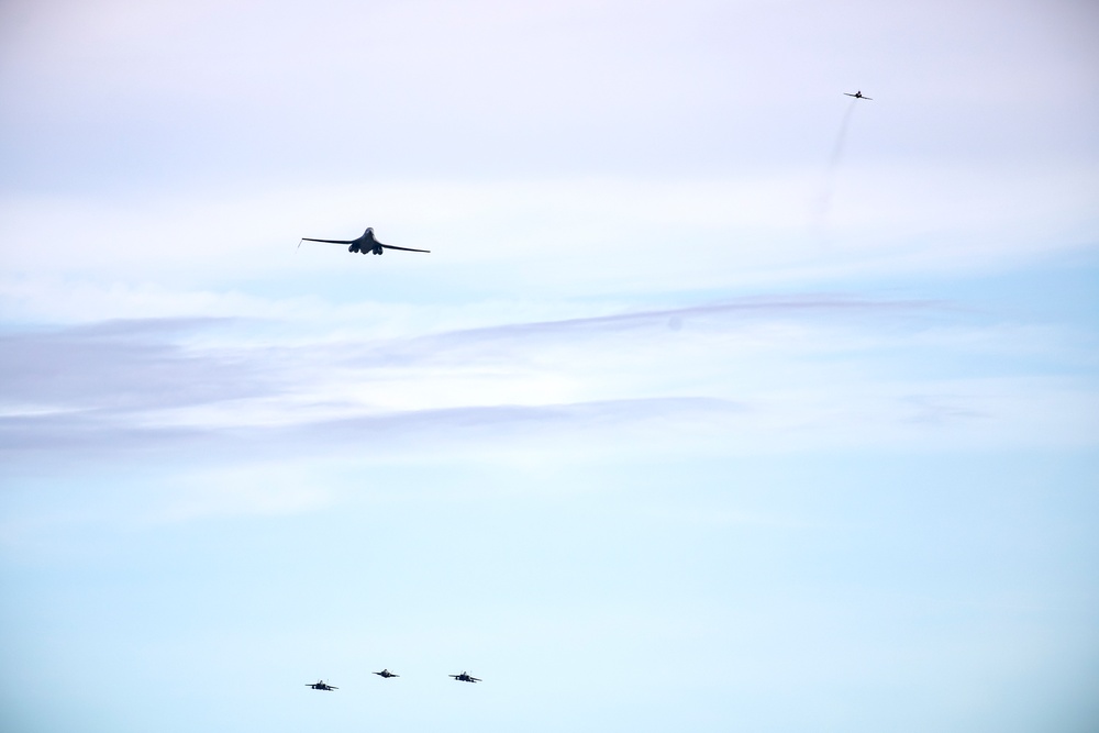 U.S.-UK flyover commemorates 8th Air Force 80th anniversary