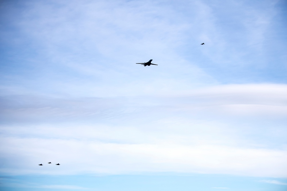 U.S.-UK flyover commemorates 8th Air Force 80th anniversary