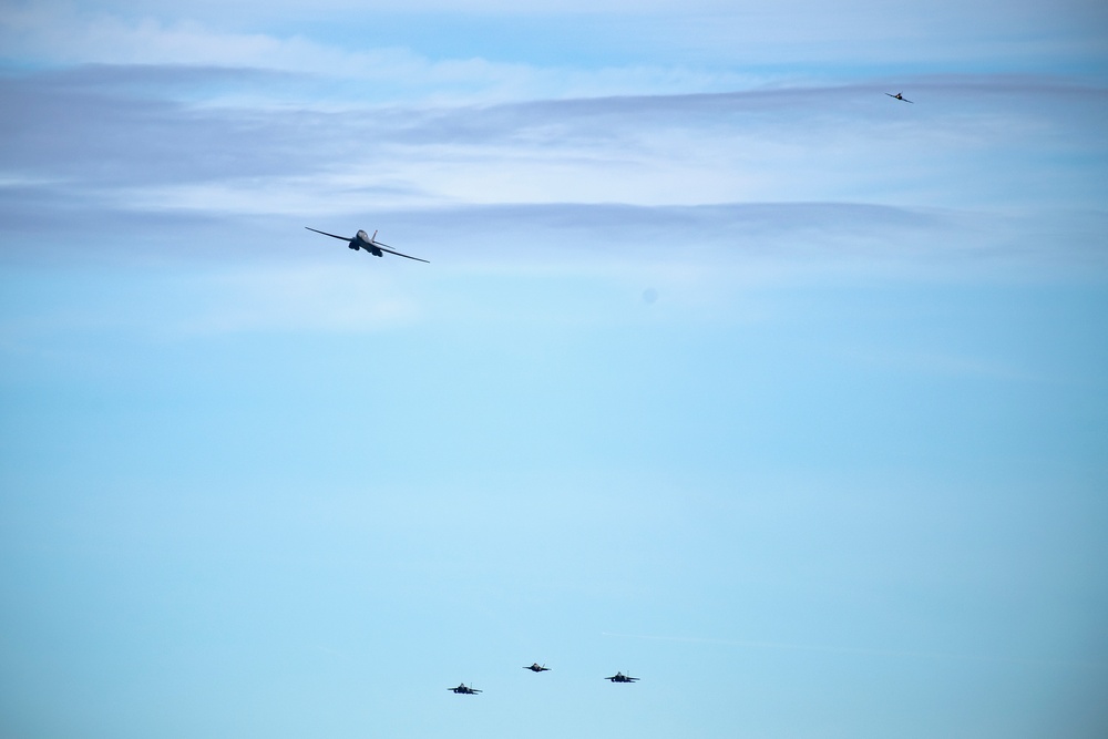 U.S.-UK flyover commemorates 8th Air Force 80th anniversary