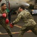 Abraham Lincoln Sailors practice martial arts