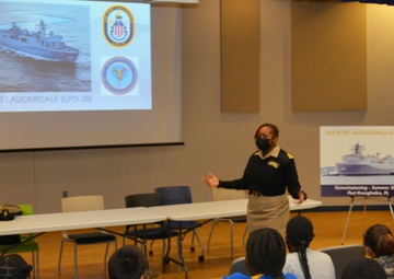 PCU Fort Lauderdale Sailors Visit with Fort Lauderdale High School NJROTC