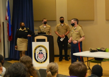 PCU Fort Lauderdale Sailors Visit with Fort Lauderdale High School NJROTC