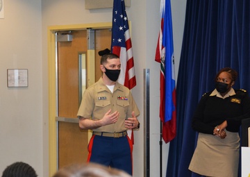 PCU Fort Lauderdale Sailors Visit with Fort Lauderdale High School NJROTC
