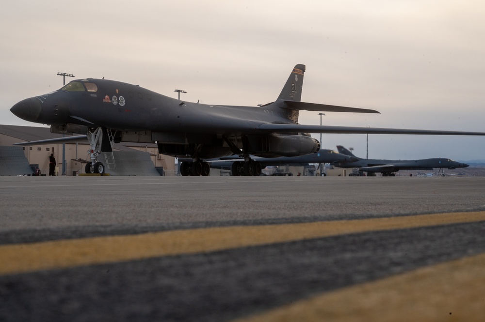 B-1 Part of U.S., UK flyover commemorating 8th AF 80th Anniversary