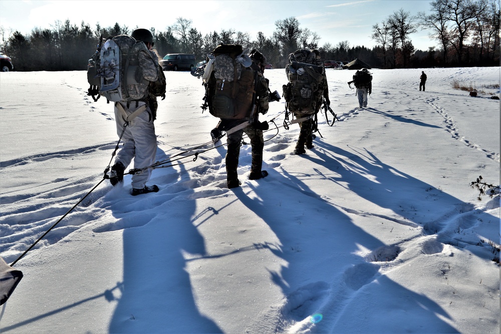 Snowshoeing among critical skills practiced, learned by students in CWOC at Fort McCoy