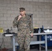 Col John Medeiros Jr, Commanding Officer for Assault Amphibian School, address the Marines, Sailors, friends and, family at the 5th Annual Thanksgiving Day and Service event.