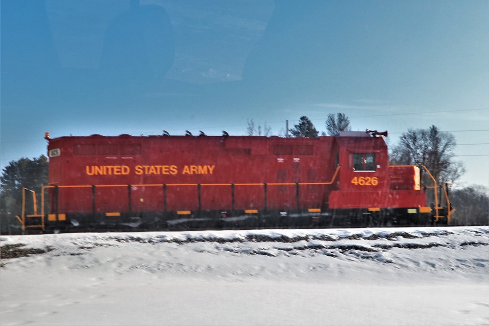 Army locomotive at Fort McCoy