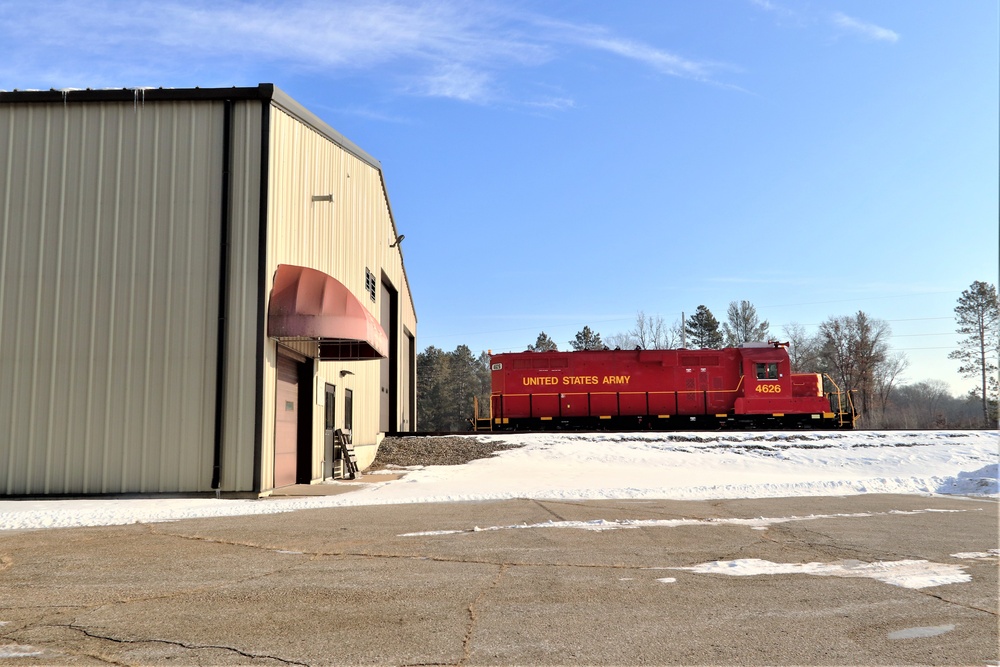 Army locomotive at Fort McCoy