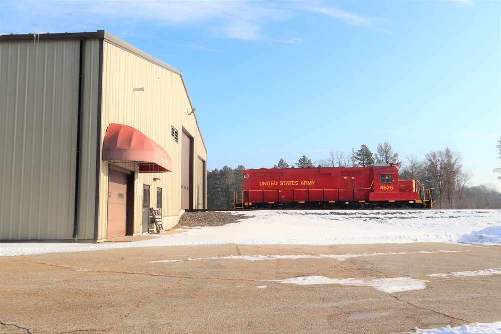 Army locomotive at Fort McCoy