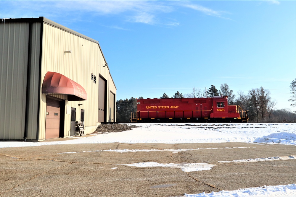 Army locomotive at Fort McCoy