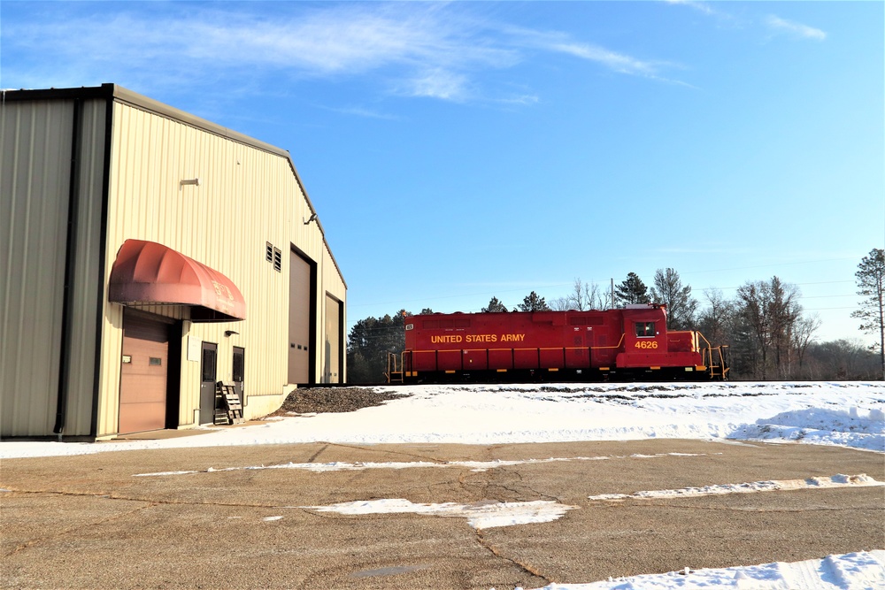 Army locomotive at Fort McCoy