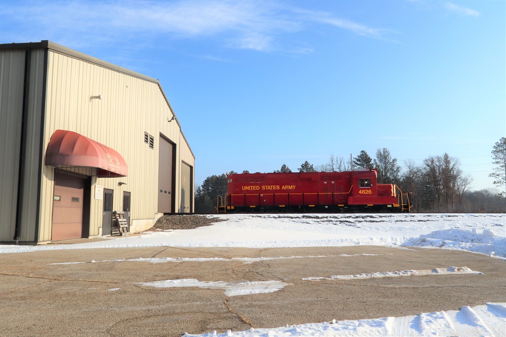 Army locomotive at Fort McCoy