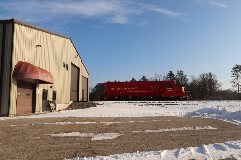 Army locomotive at Fort McCoy