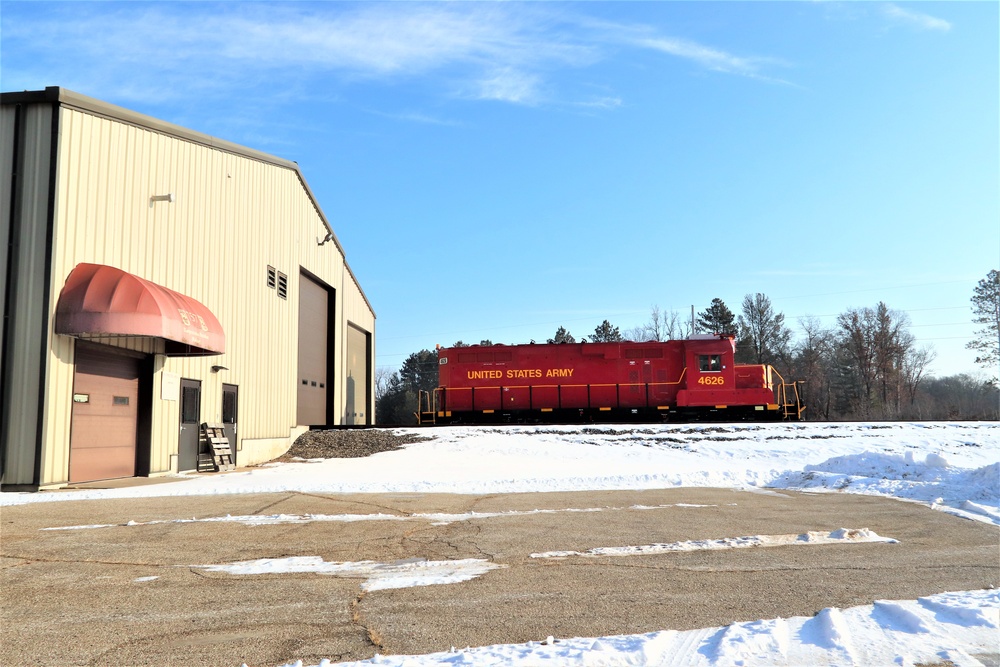 Army locomotive at Fort McCoy