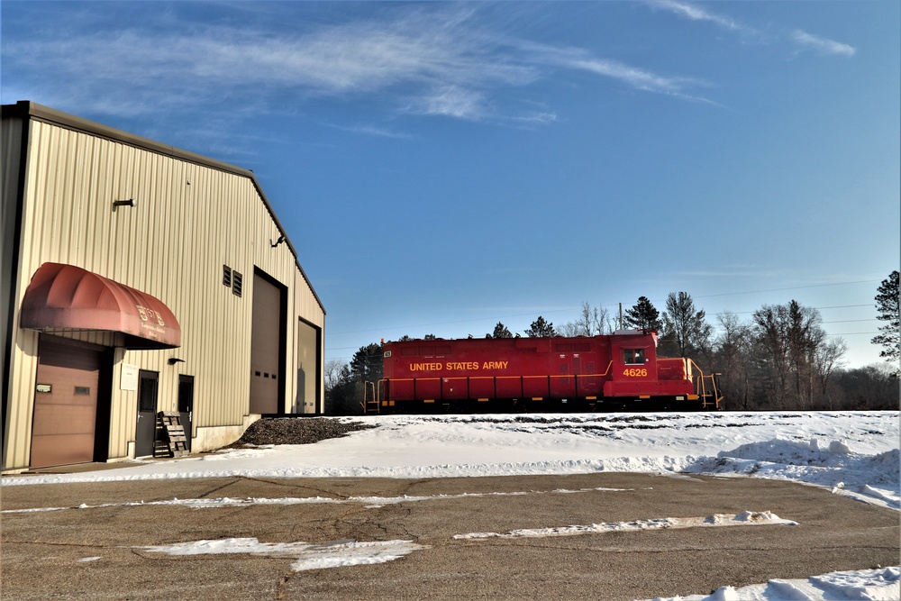 Army locomotive at Fort McCoy