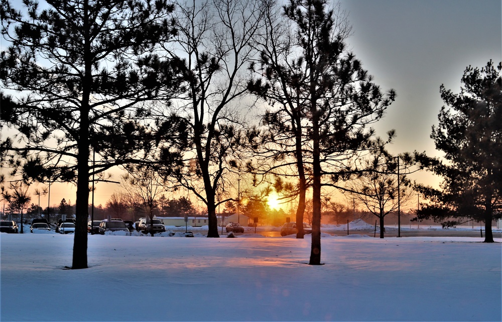 January sunrise at Fort McCoy