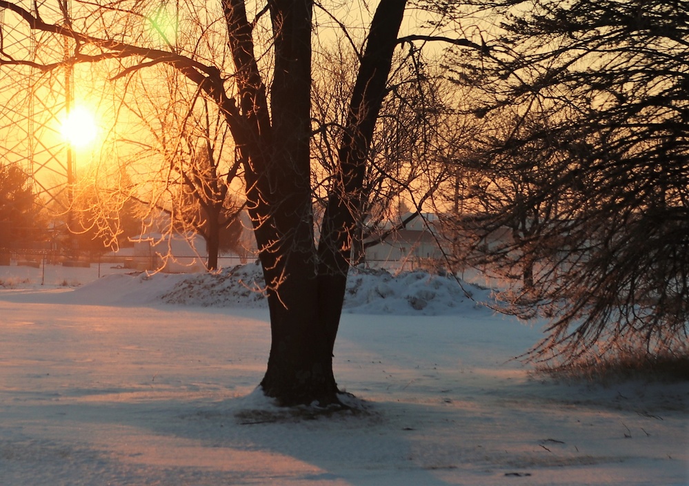 January sunrise at Fort McCoy