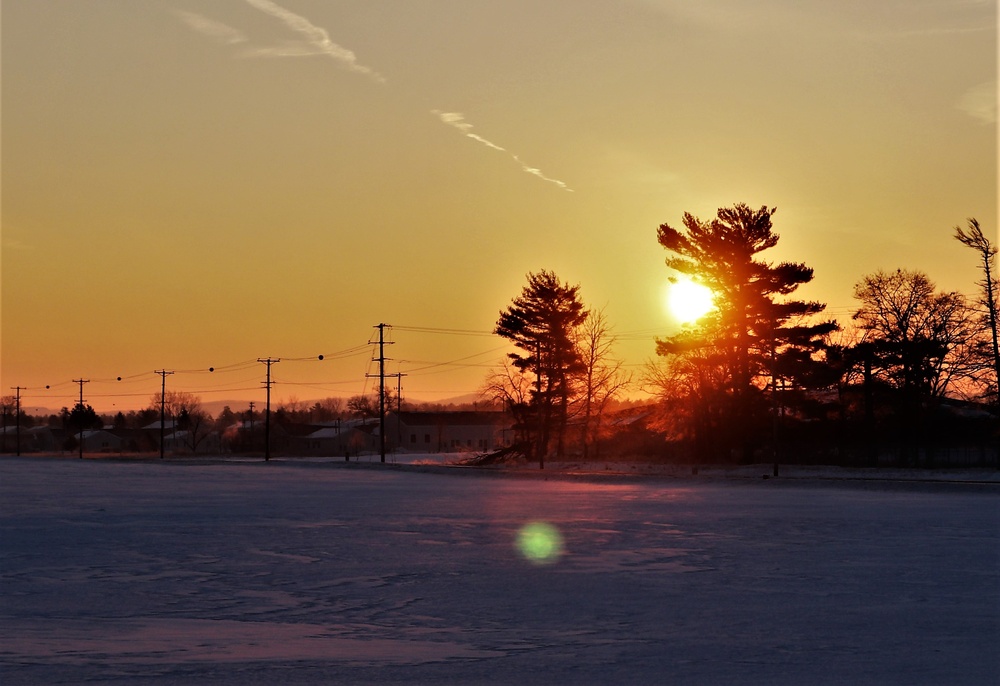 January sunrise at Fort McCoy