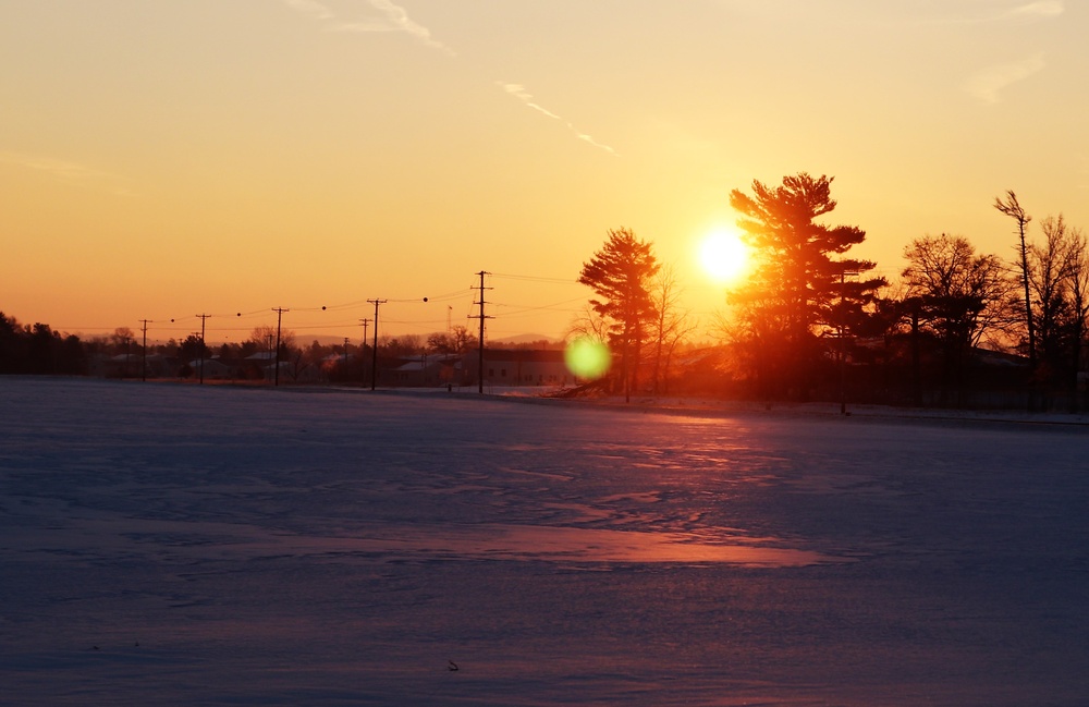 January sunrise at Fort McCoy