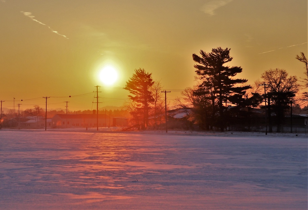 January sunrise at Fort McCoy