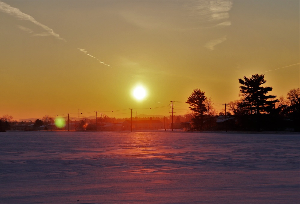 January sunrise at Fort McCoy