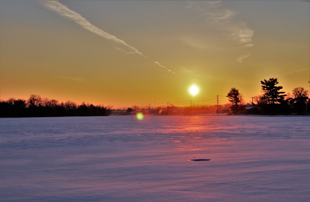 January sunrise at Fort McCoy