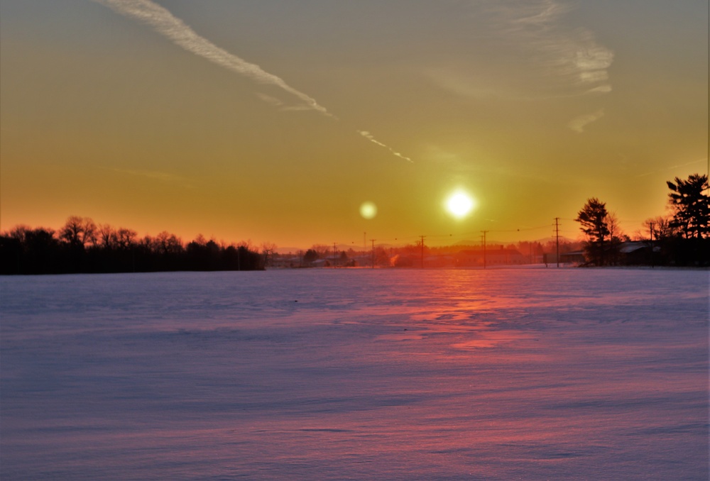 January sunrise at Fort McCoy