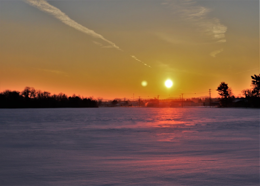 January sunrise at Fort McCoy
