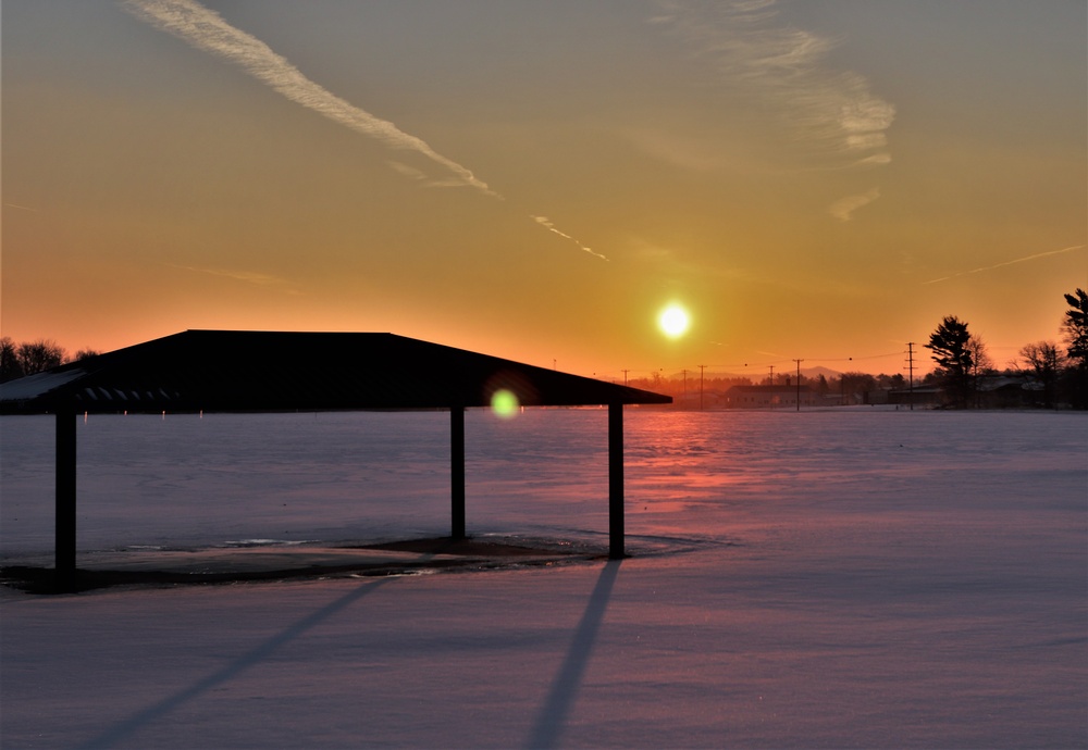 January sunrise at Fort McCoy