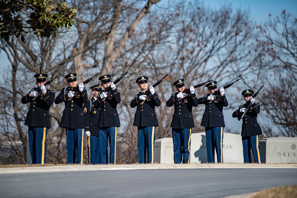 Military Funeral Honors with Funeral Escort are Conducted for Former Sen. Robert Dole in Section 4