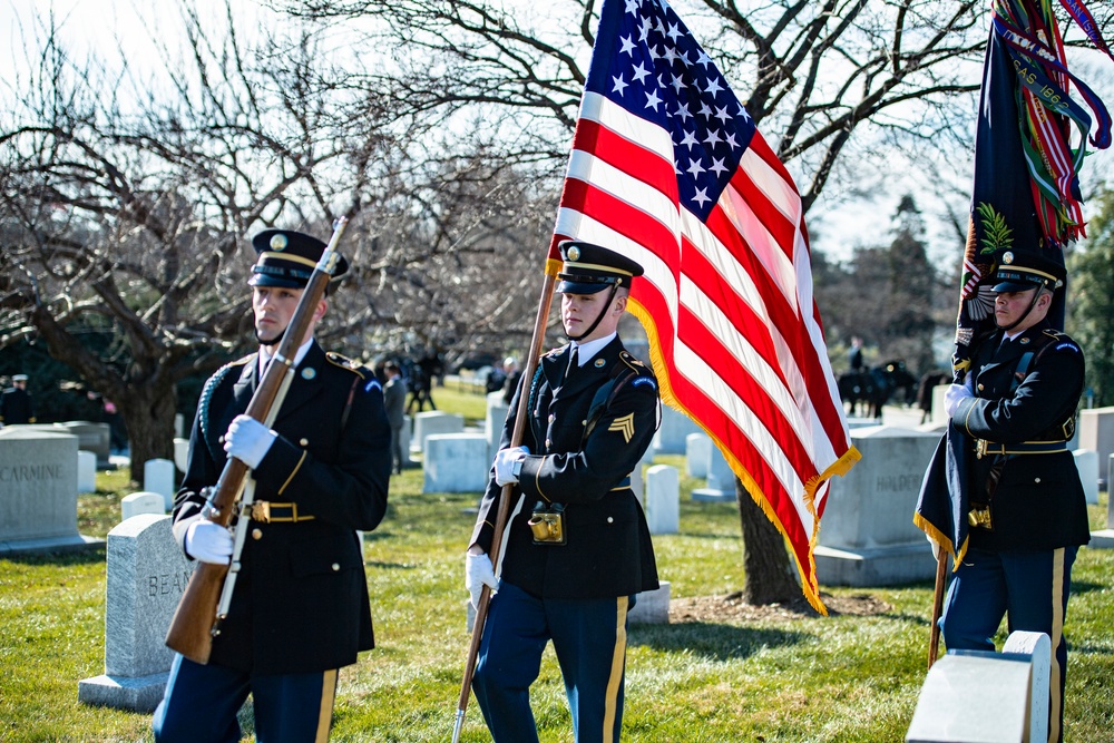 Military Funeral Honors with Funeral Escort are Conducted for Former Sen. Robert Dole in Section 4