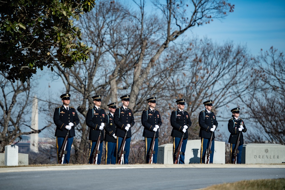 Military Funeral Honors with Funeral Escort are Conducted for Former Sen. Robert Dole in Section 4