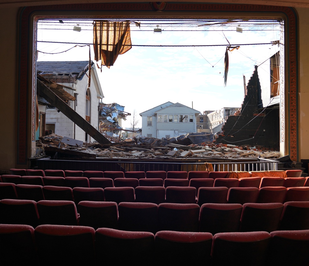 View of Tornado Damage From the American Legion Theater