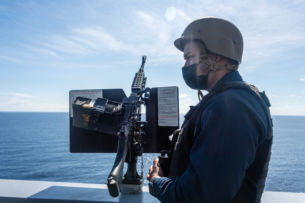 USS Portland (LPD 27) Transits Balabac Strait