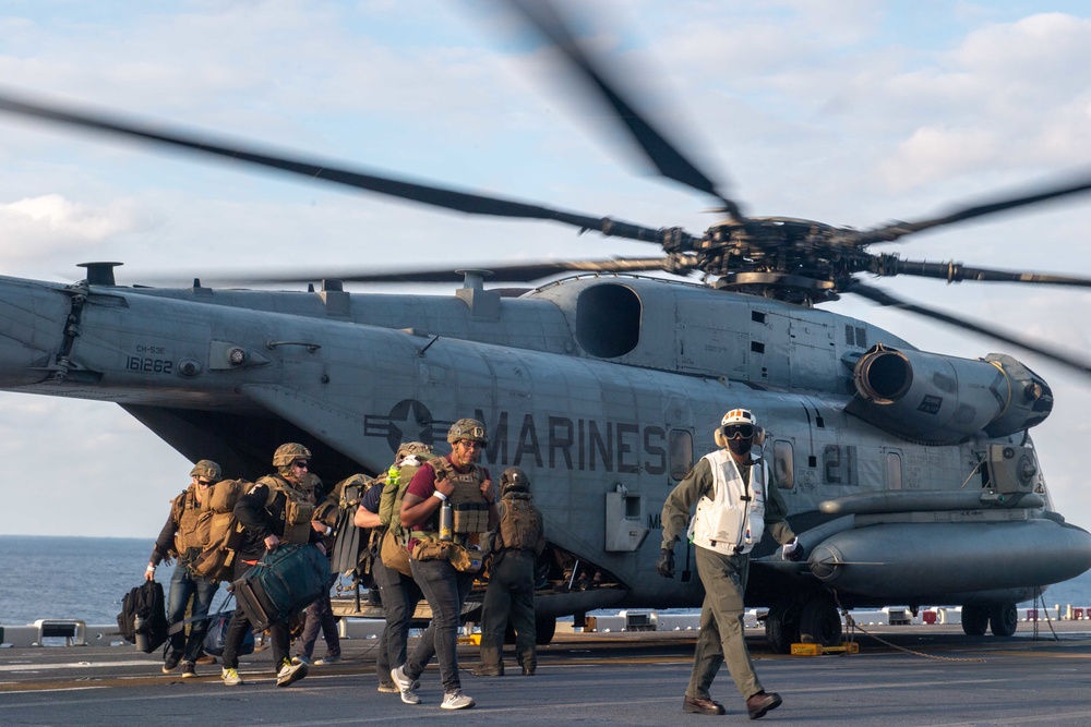 USS America (LHA 6) Conducts Noncombatant Evacuation Operation Drill