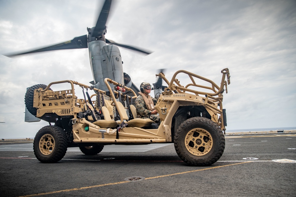 11th MEU load Ospreys during Noble Fusion aboard the USS Essex (LHD 2)