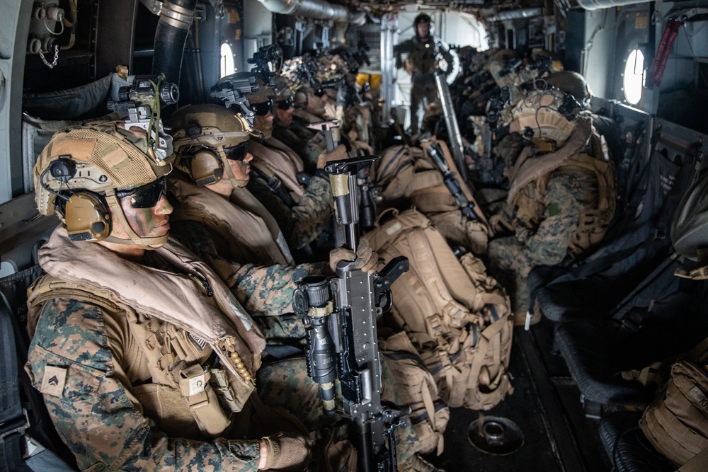 11th MEU load Ospreys during Noble Fusion aboard the USS Essex (LHD 2)