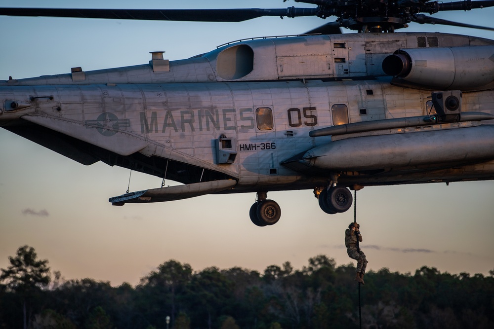 Air Force, Marine Corps, Army WTC Fast Rope Training