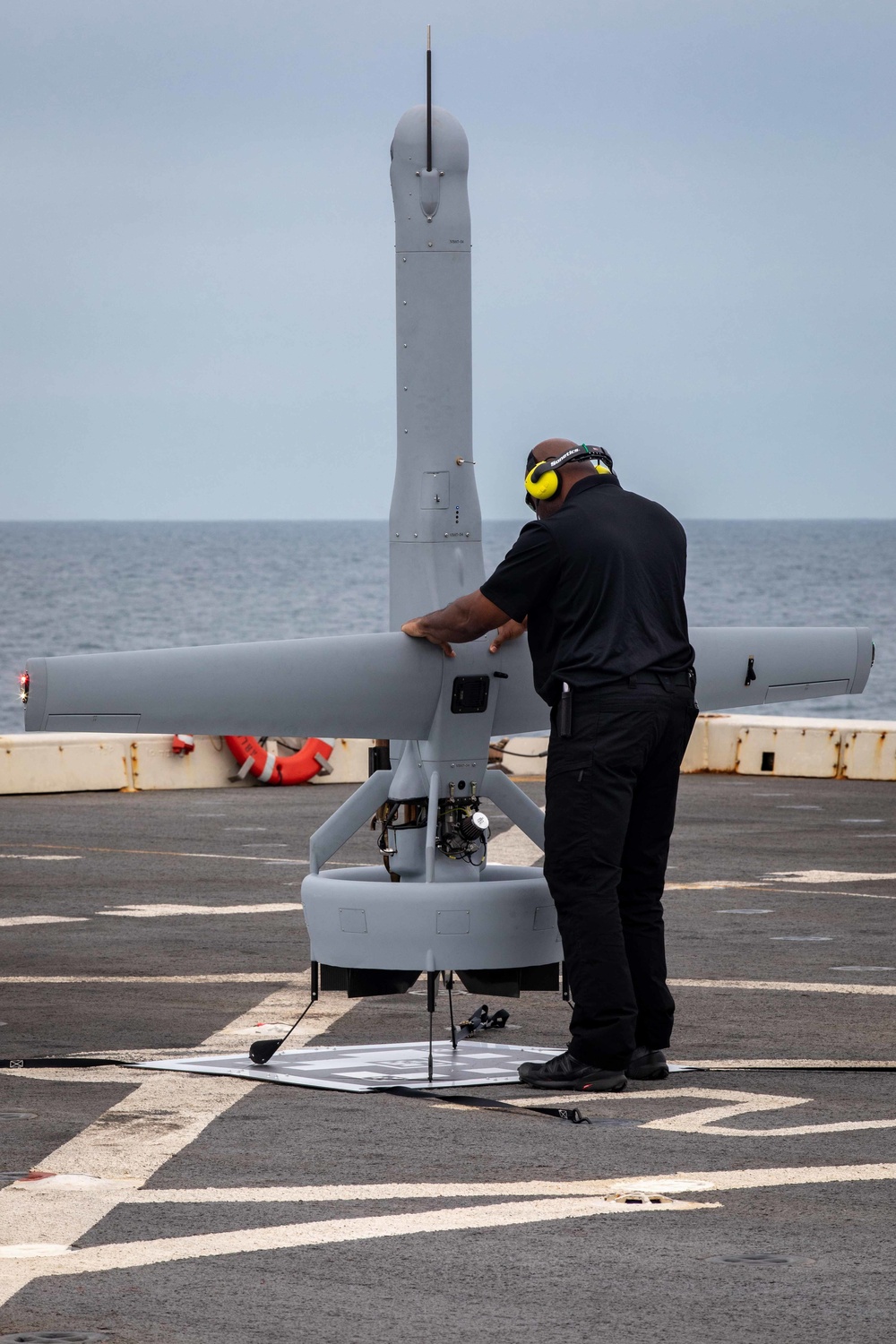 USS Arlington Utilizes Unmanned Aerial System