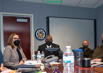 Defense Secretary Austin, Chairman in National Military Command Center